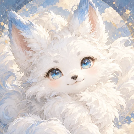 Cloud-Wrapped Fox Cub social avatar